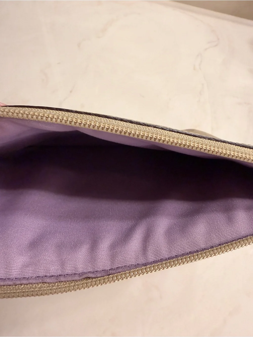 Coach Beige Signature Canvas Wristlet with Colorful Graphic Accents